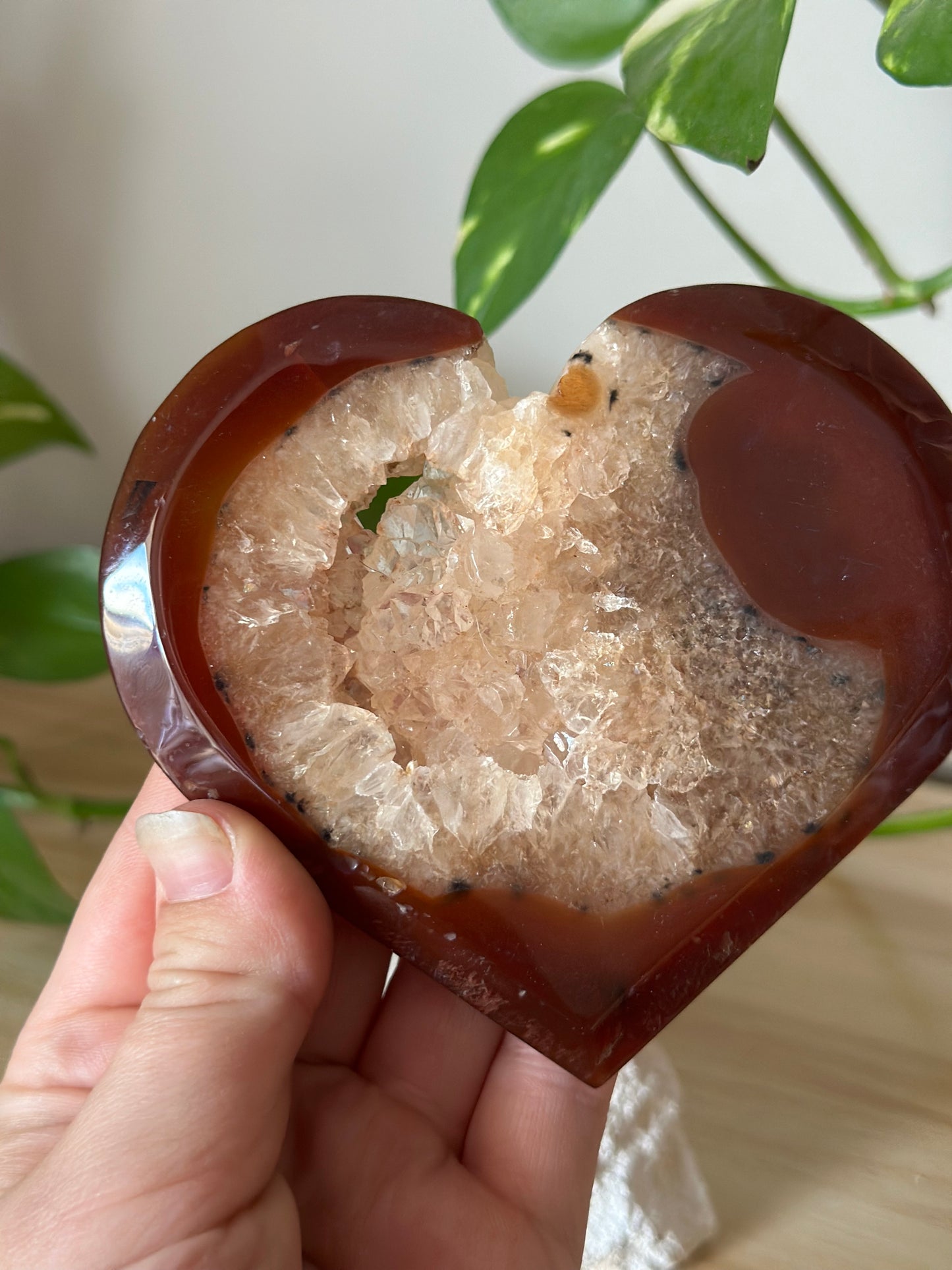 Carnelian Geode Heart ~ Motivation ~ Grounding ~ Clarity