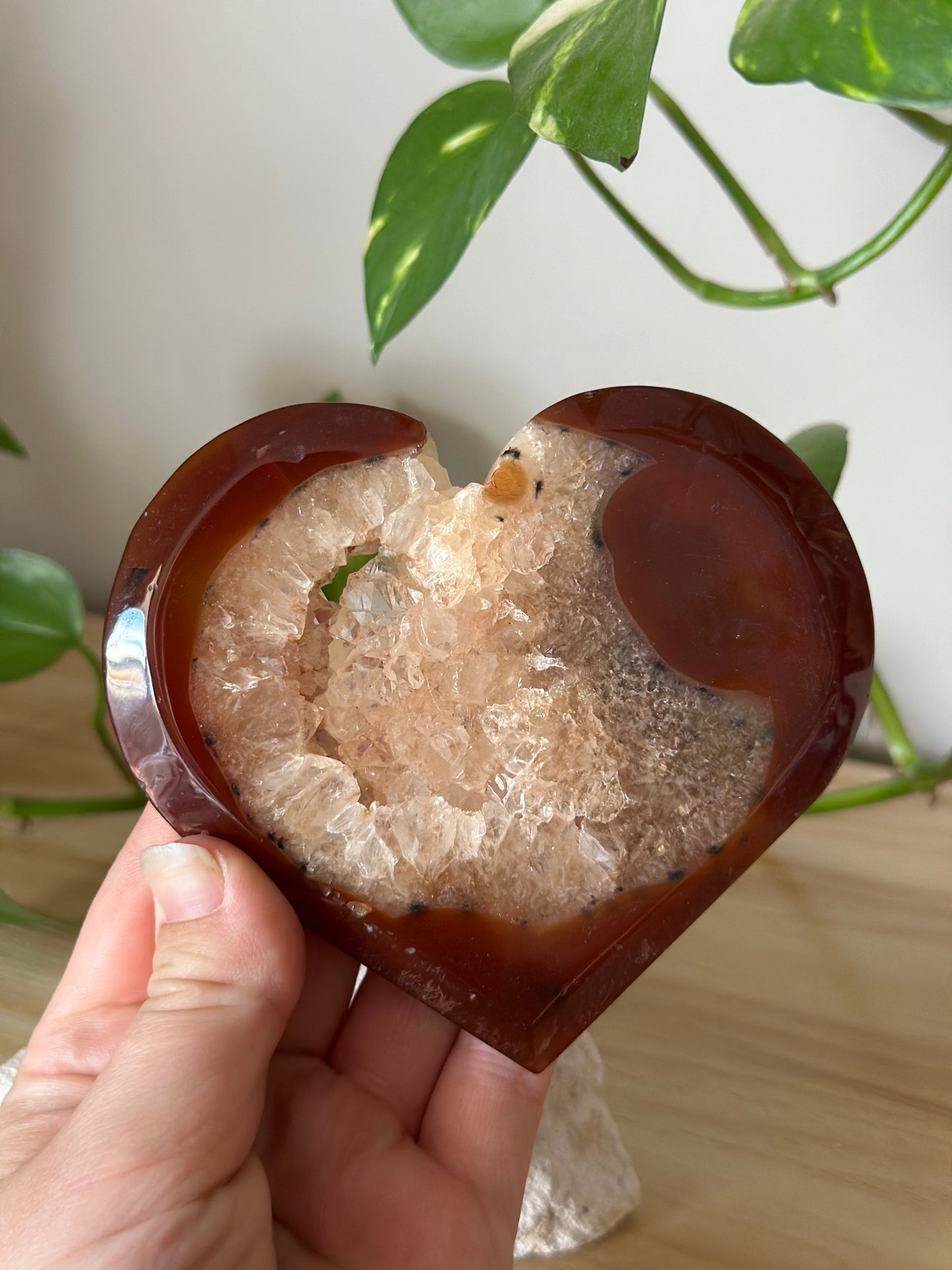 Carnelian Geode Heart ~ Motivation ~ Grounding ~ Clarity