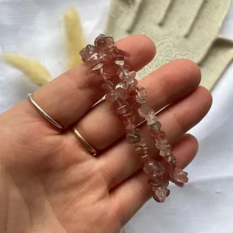 Strawberry Quartz Bracelet ~ Enhancing Nurturing Love ~ Transformation ~ Embrace