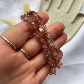 Strawberry Quartz Bracelet ~ Enhancing Nurturing Love ~ Transformation ~ Embrace