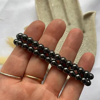 Hematite Bracelet ~ Courage ~ Removes deep seeded anxiety ~ Strength