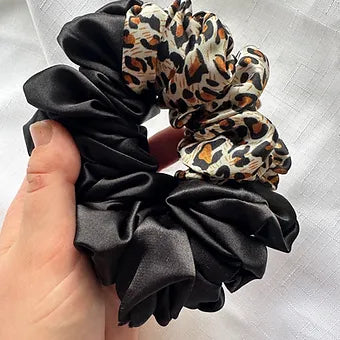 Black with Leopard Scrunchie