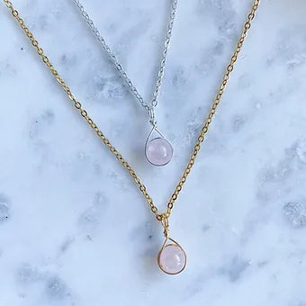 Rose Quartz Necklace ~ Unconditional Love - Self Love - Forgiveness 