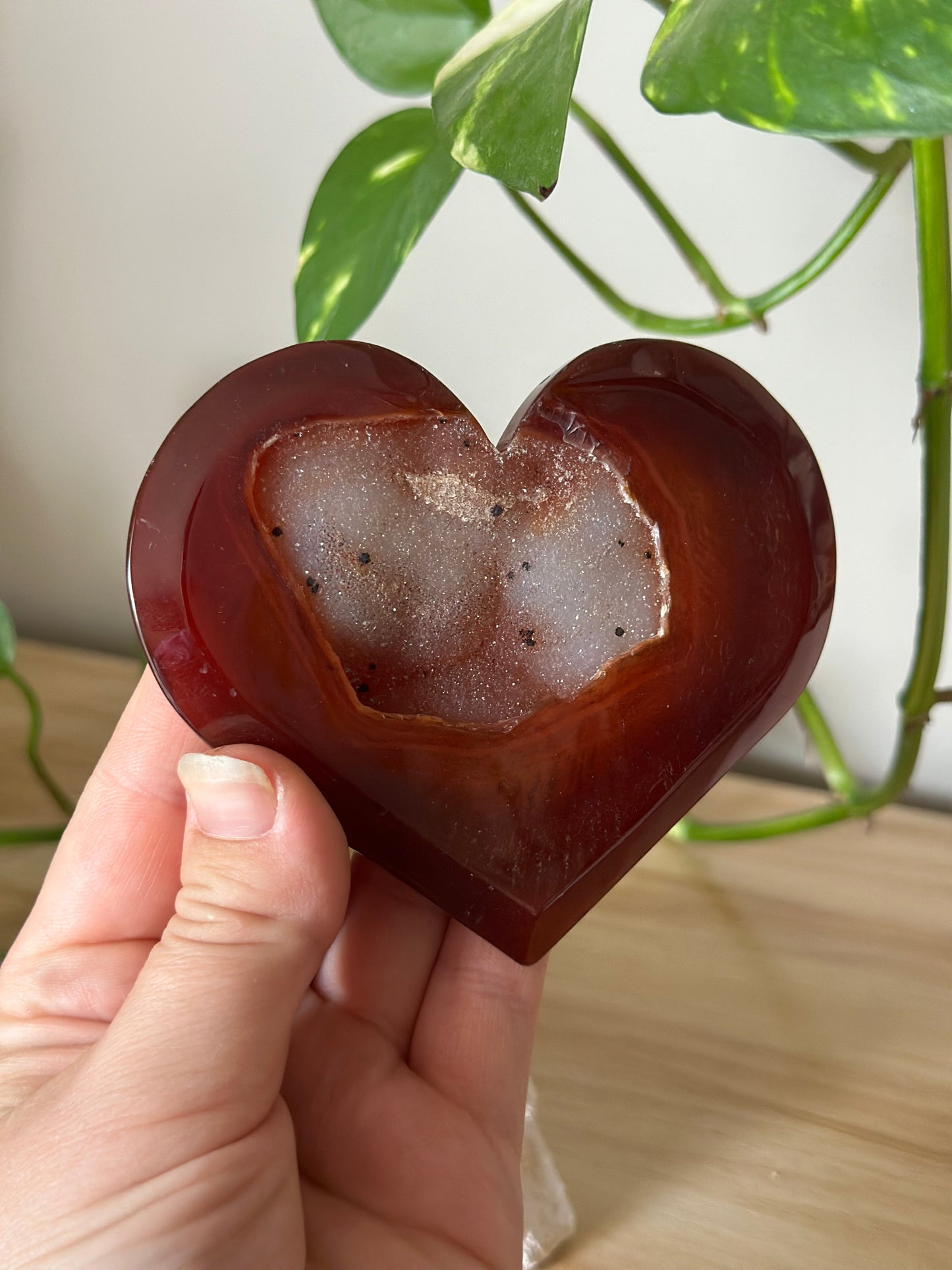 Carnelian Geode Heart ~ Motivation ~ Grounding ~ Clarity