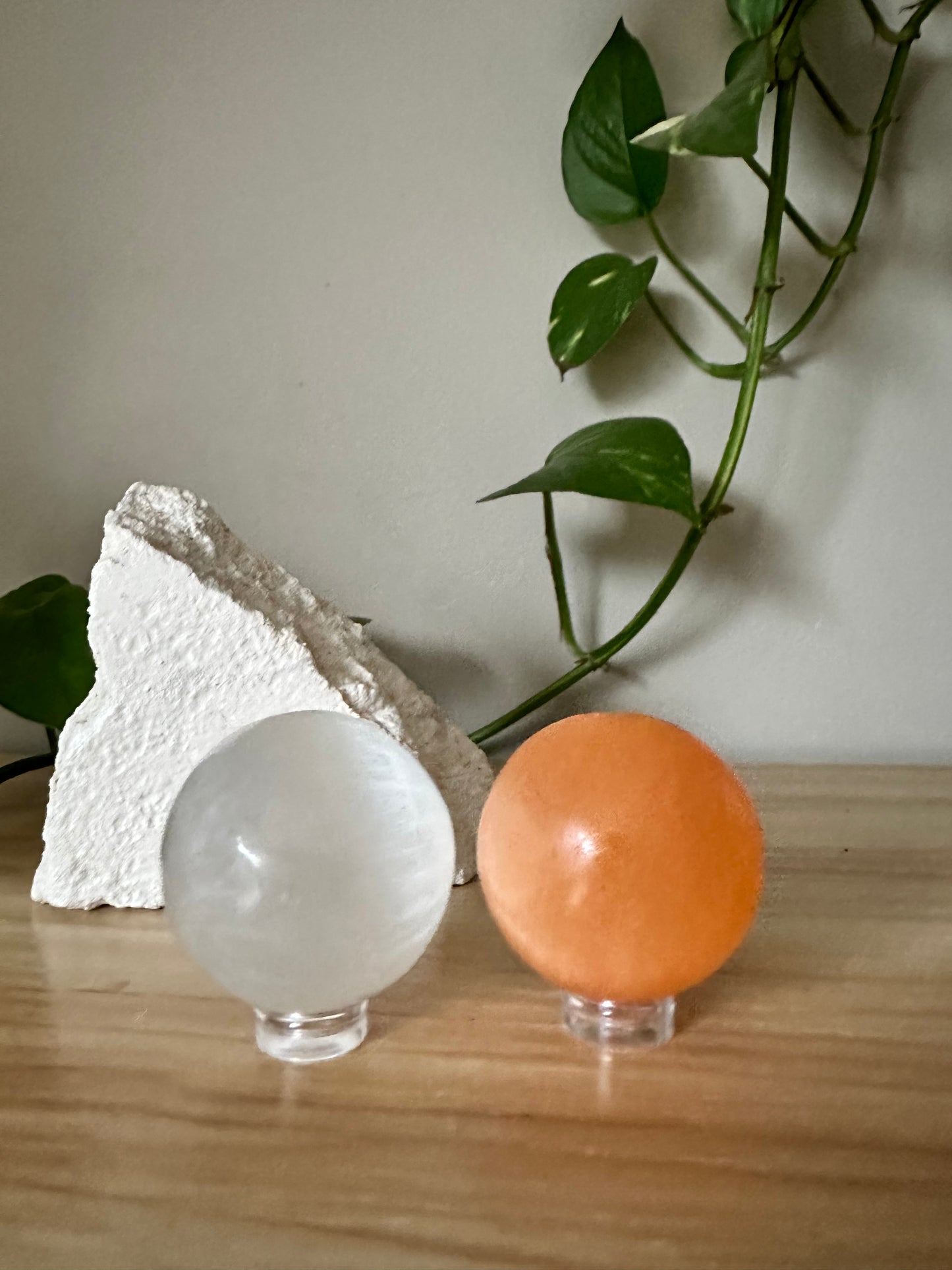 Selenite Spheres ~ Clarity of Mind ~ Angelic Consciousness ~ Cleanser