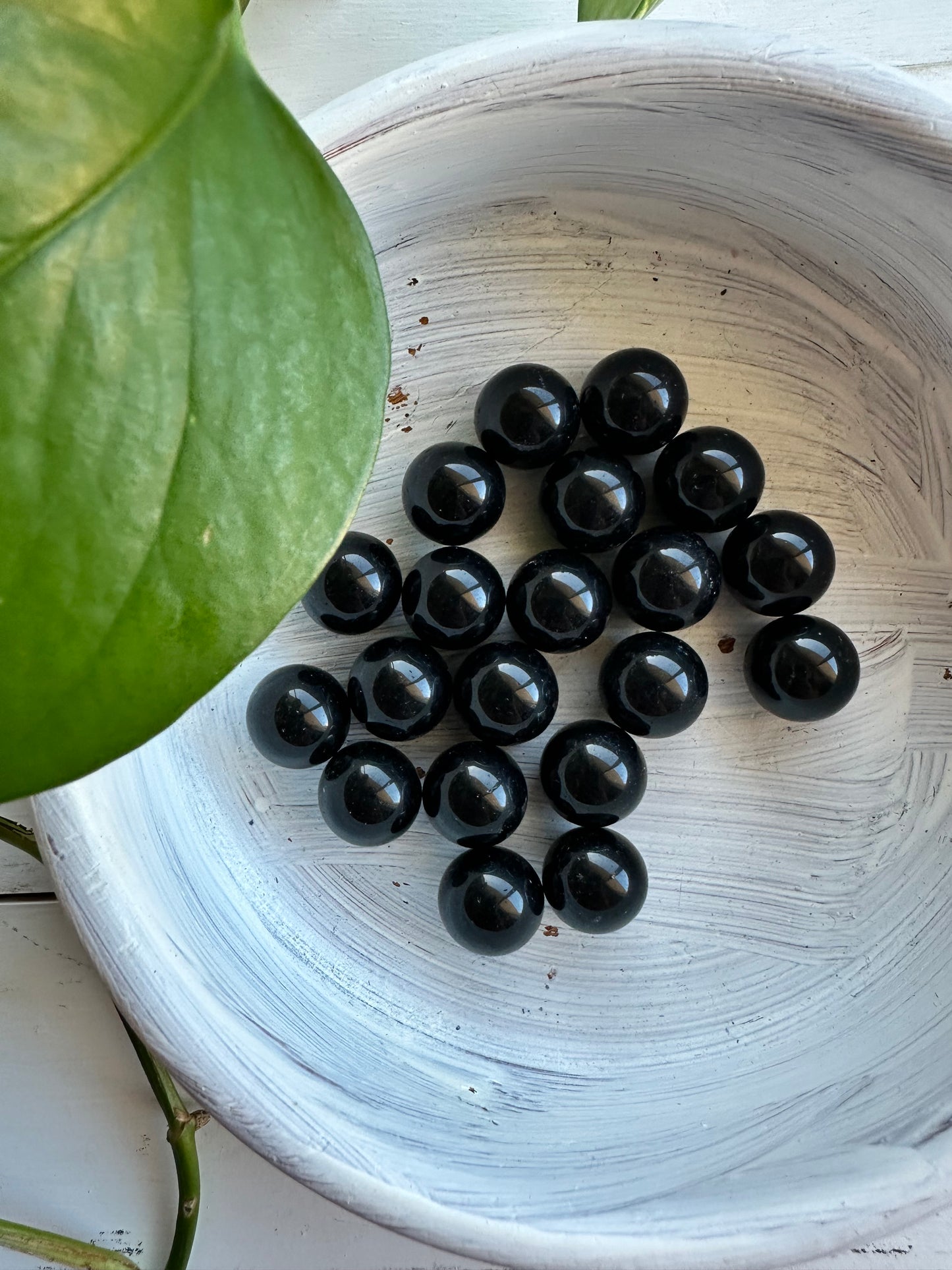 Mini Black Obsidian Spheres