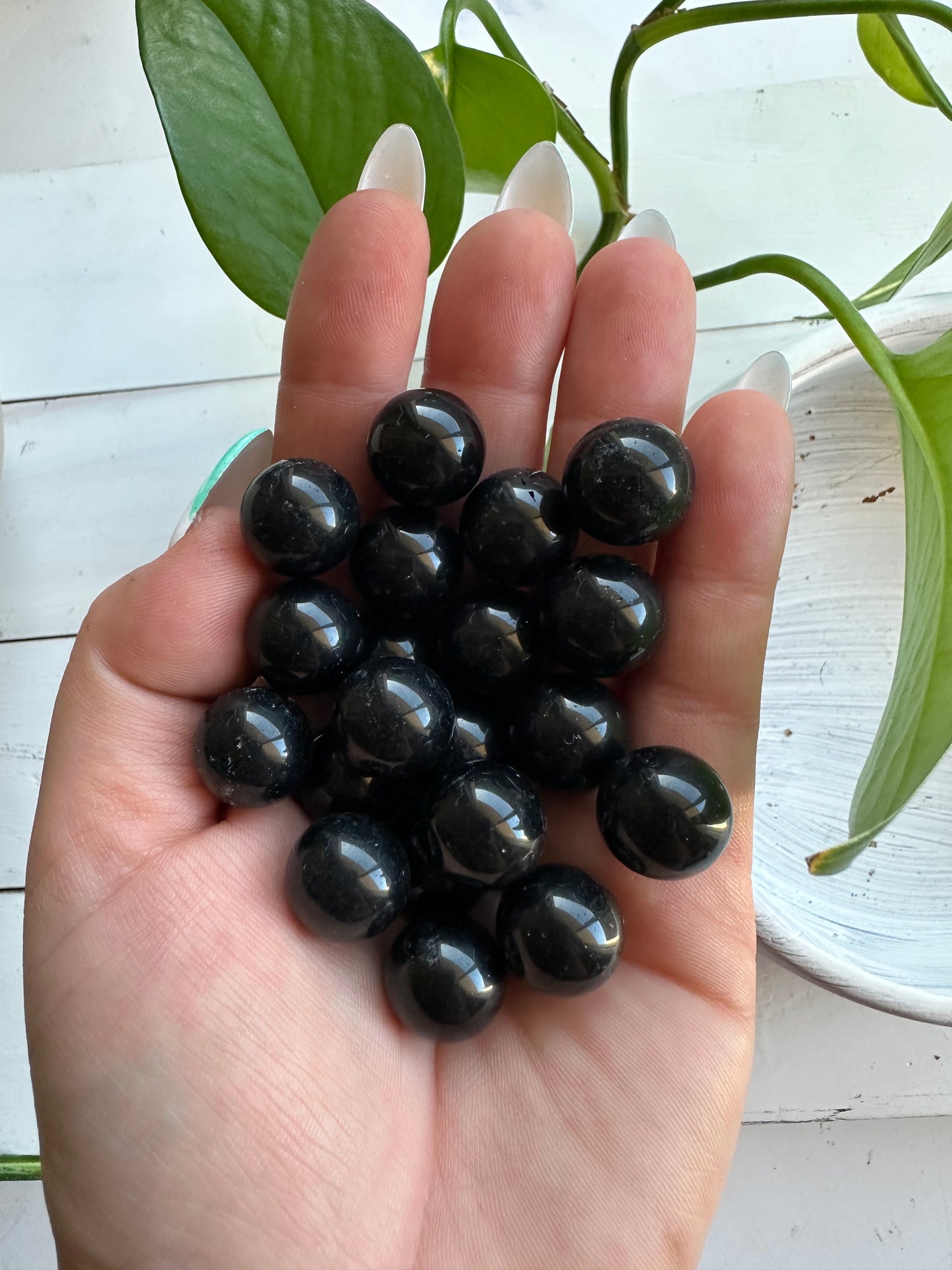 Mini Black Obsidian Spheres