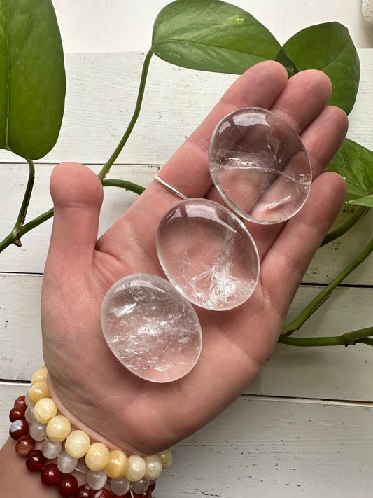 Clear Quartz Palms - Amplifies - Wisdom - Patience