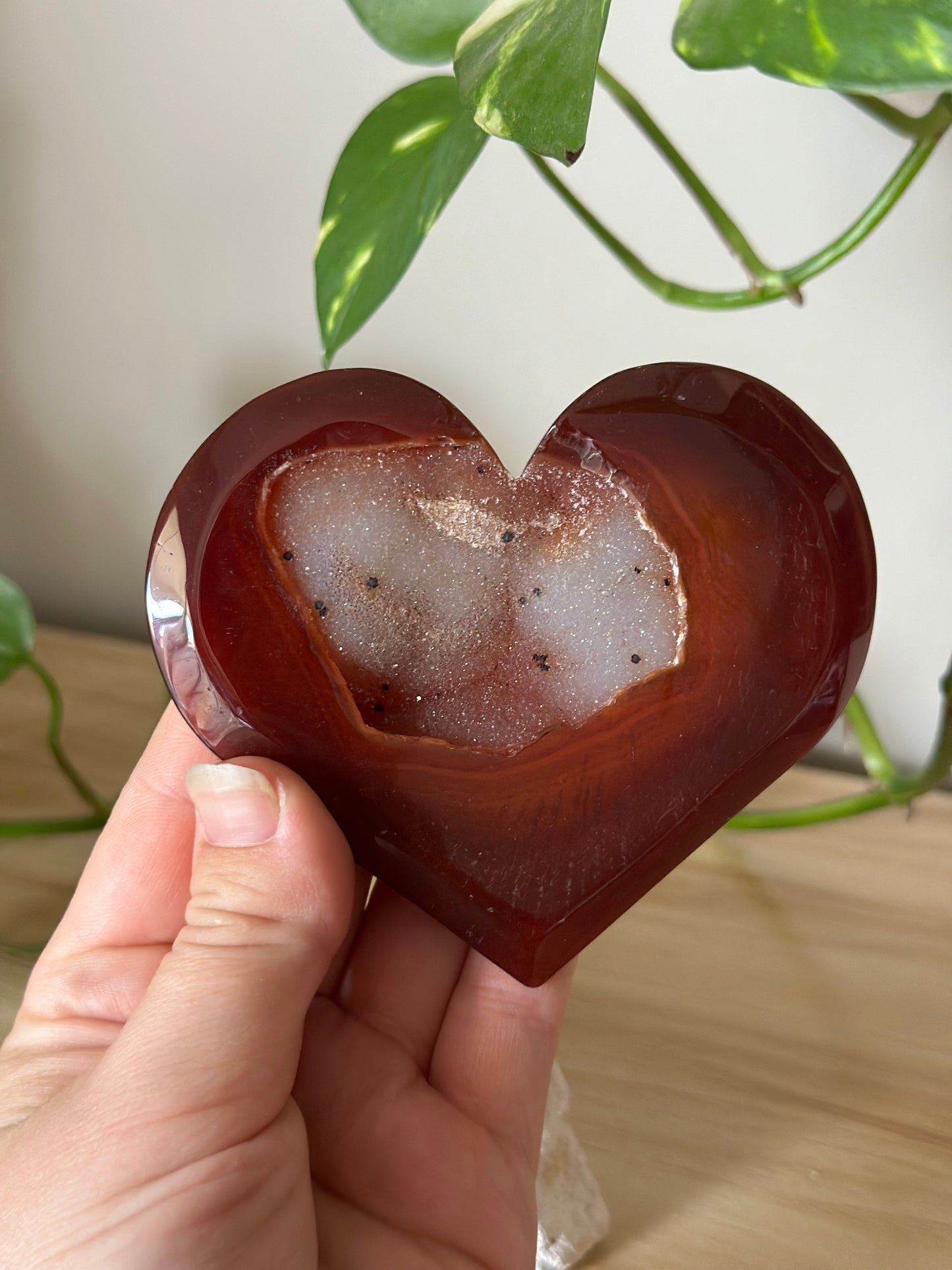 Carnelian Geode Heart ~ Motivation ~ Grounding ~ Clarity