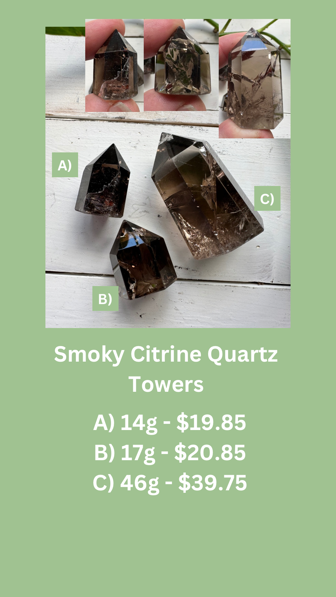 Smoky Citrine Quartz Towers