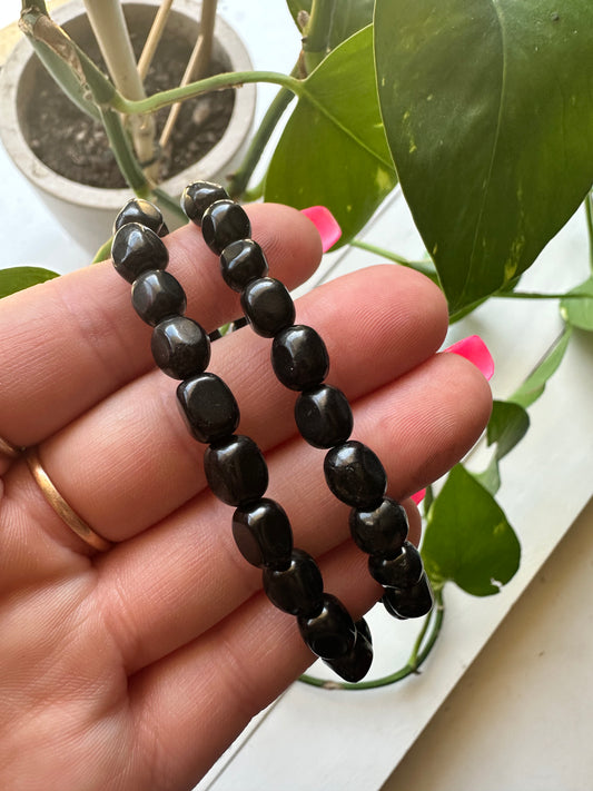 Shungite Bracelet ~ Uplifting ~ Cleanses Negative Energies ~ Amplifies Other Crystals Energy