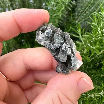 Indian Black Chalcedony with Apophyllite Specimen (A)