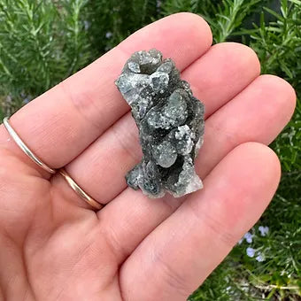 Indian Black Chalcedony with Apophyllite Specimen (A)