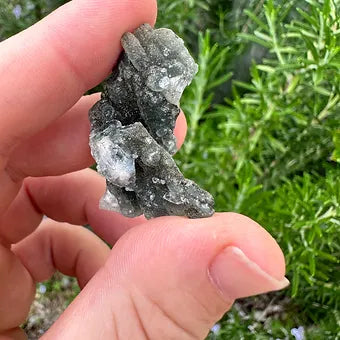 Indian Black Chalcedony with Apophyllite Specimen (A)