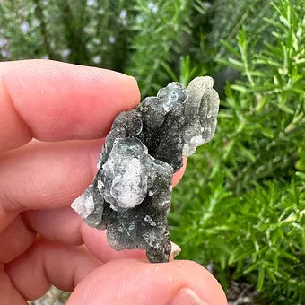 Indian Black Chalcedony with Apophyllite Specimen (A)