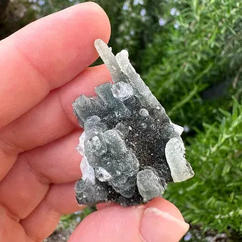 Indian Black Chalcedony with Apophyllite Specimen (B)