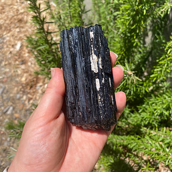 Black Tourmaline Raw Chunk ~ Safe - Secure - Protection