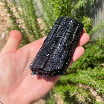 Black Tourmaline Raw Chunk ~ Safe - Secure - Protection