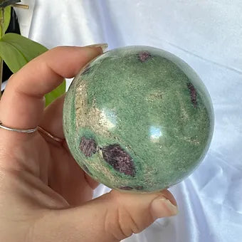 Ruby Fuchsite Sphere ~ Clarity ~ Courage ~ Strength ~ Confidence