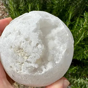 Clear Quartz Geode Sphere ~ Amplifies ~ Positive ~ Strength