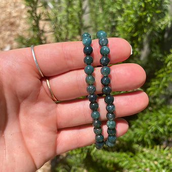 Moss Agate Bracelet ~ Positive Emotions - Calming - Emotional Balancer