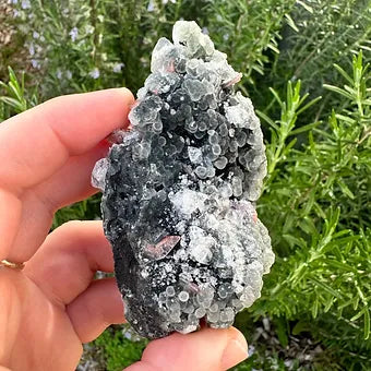 Indian Black Chalcedony with Apophyllite Specimen (No2)