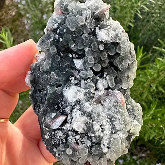 Indian Black Chalcedony with Apophyllite Specimen (No2)