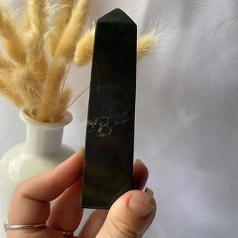 Nephrite Jade Obelisk ~ Inner Peace ~ Balance ~ Harmony ~ Abundance