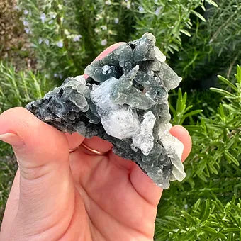 Indian Black Chalcedony with Apophyllite Specimen (H)