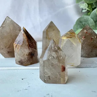 Rutilated Quartz Towers - Clarity - Inner Strength - Balance