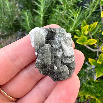 Indian Black Chalcedony with Apophyllite Specimen (D)