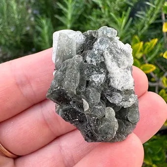 Indian Black Chalcedony with Apophyllite Specimen (D)