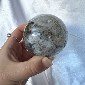 Sagenitic Agate Sphere ~ Stabilising ~ Strengthening ~ Aura